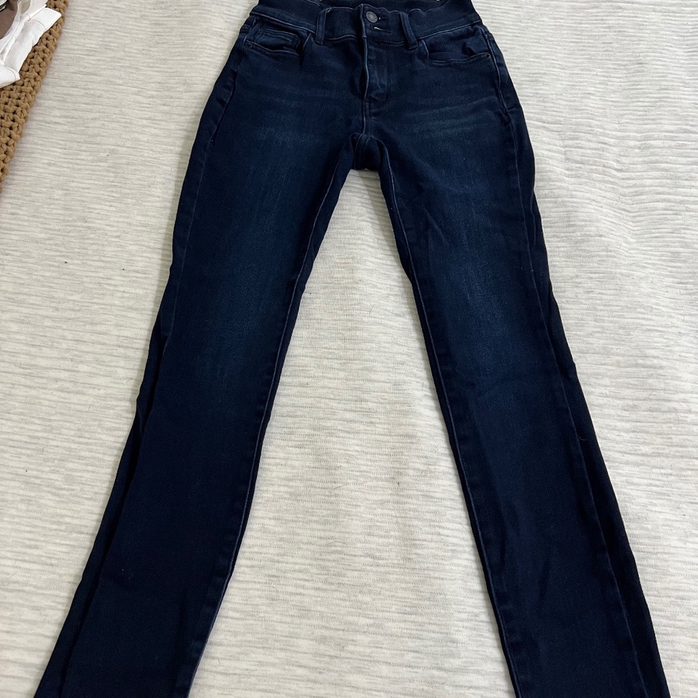 Dark Blue High Waisted Stretchy Jeans